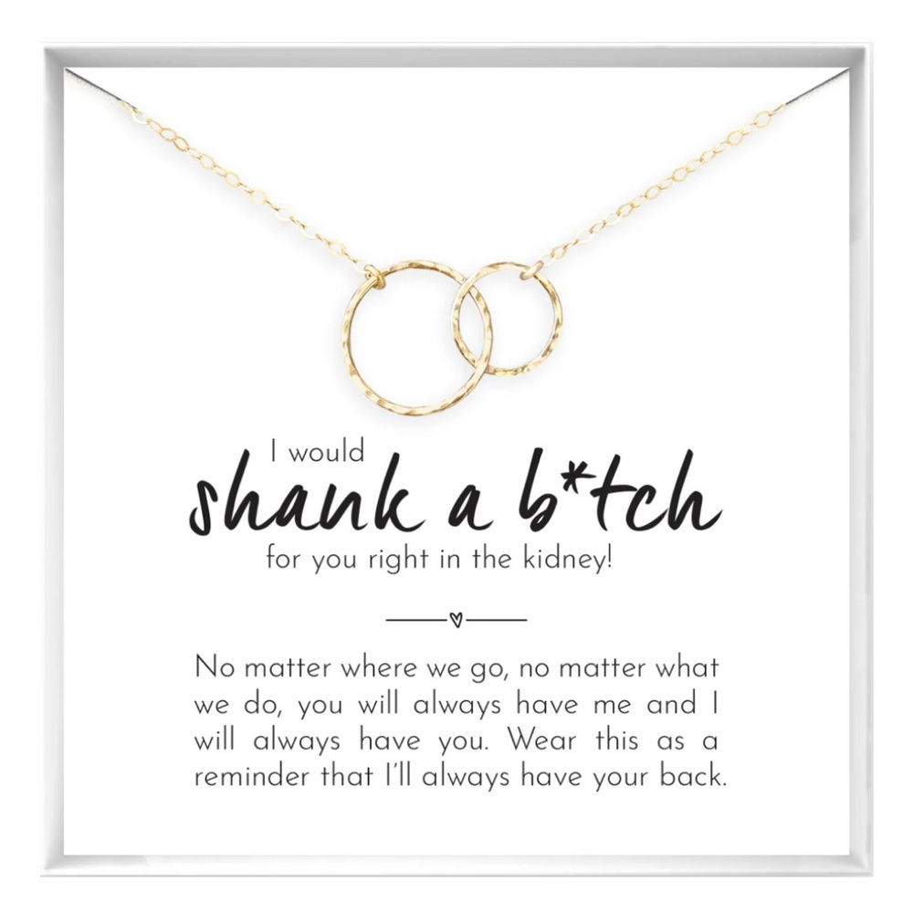 Bella & Blush Best Friends Necklace Interlocking Circle Necklace